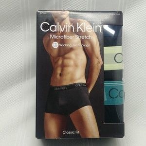 Calvin Klein Mens Boxer Briefs 2XL (44-46 in.) Classic Fit Microfiber Stretch